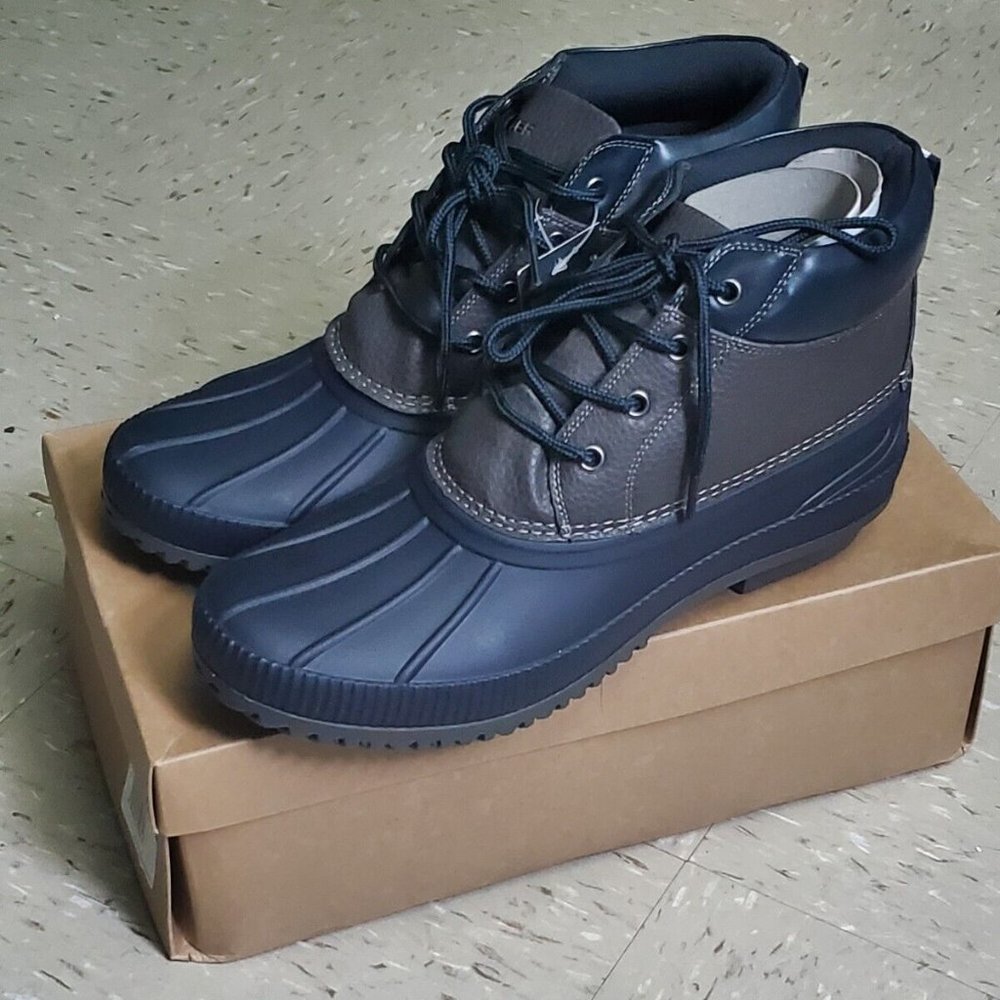 Tommy Hilfiger Celcius Duckboots 11M, Navy/Gray NIB
